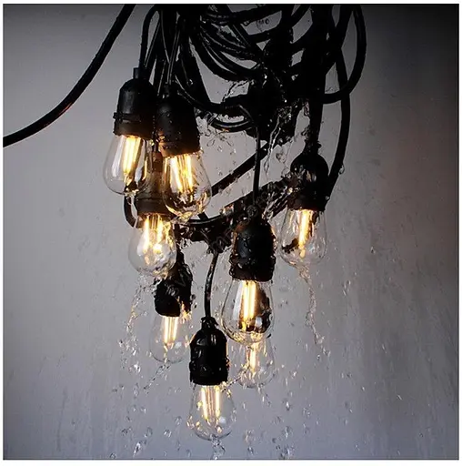 Ретро-гирлянда LED Edison 10 лампочек с солнечной панелью - фото 7