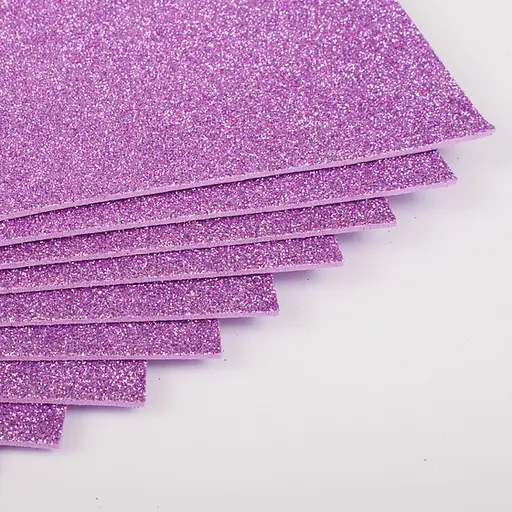 Фоаміран із глітером Флексика, 2 мм, Бузковий, 20x30 см, 10 аркушів в упаковці 7950