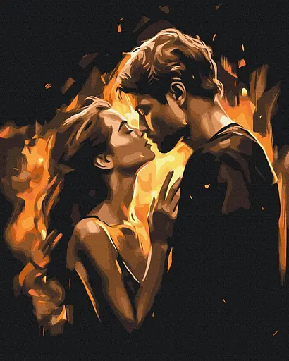 Картина за номерами на підрамнику Brushme Полум'я кохання