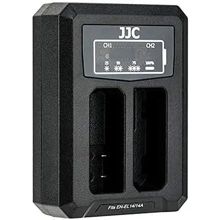 Двойное зарядное устройство JJC DCH-ENEL14A USB Nikon EN-EL14/EN-EL14A Для JJC B-ENEL14/B-ENEL14A - фото 4