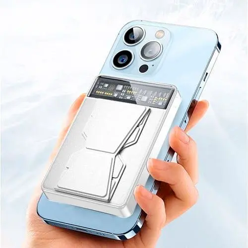 Зовнішній акумулятор Wiwu JC-20 Magnetic Wireless 10000mAh White [104327] - фото 4