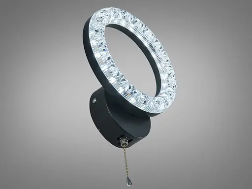 Світлодіодне бра Romin чорне 17 Вт з ланцюжком кругле - фото 2