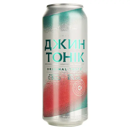 Уценка. Напиток слабоалкогольный Оболонь Джин-Тоник 8% ж/б 0.5 л (498826)