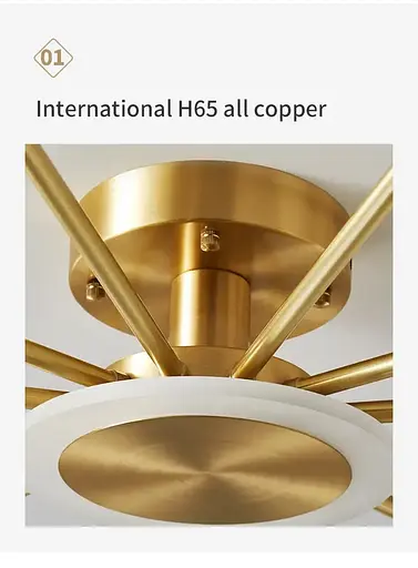 Светодиодная люстра Сапфир 8810-А (Золотистая) на 6+1 плафонов - фото 3