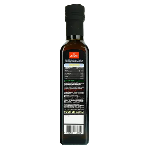 Олія з насіння льону Akura холодного віджиму 250 мл - фото 2