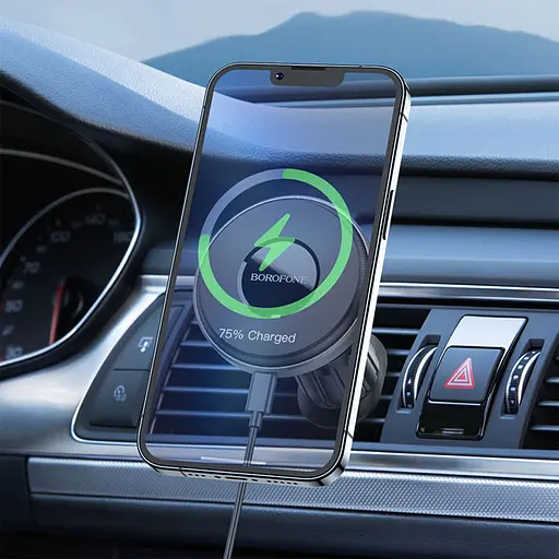 Автодержатель с БЗУ Borofone BH202 Seaside magnetic - фото 8