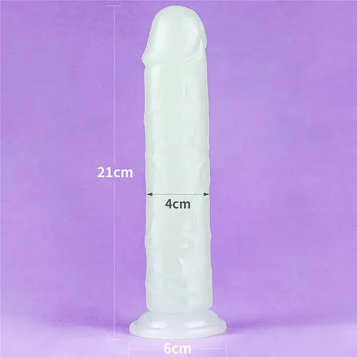 Фалоімітатор неоновий Lumino Play Dildo 21 см синій - фото 12
