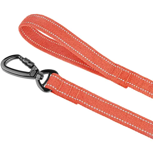 Поводок для собак Barksi Сotton с карабином на замке 300x2 см оранжевый - фото 2