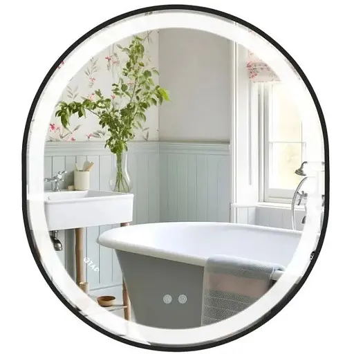 Дзеркало Qtap Gemini (GE1) овальне з LED-підсвічуванням Touch QT2578R8072B - фото 1