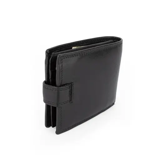 Портмоне чоловіче шкіряне SU822 Virginia Conti на кнопці чорне - фото 3