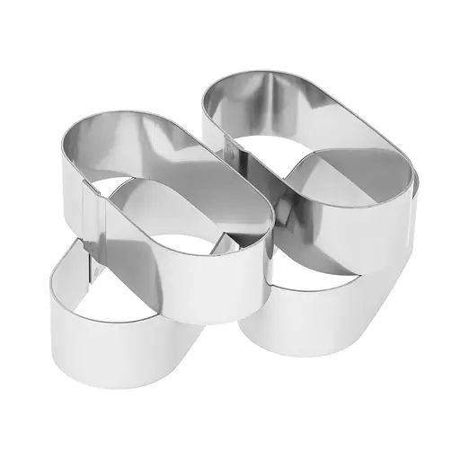 Металлические овальные формочки порционные для эклеров, пирожных и тарталеток 8х4х2.5 см (набор из 4 штук), Master Class Серый 87232 - фото 10