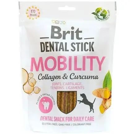 Ласощі для собак Brit Dental Stick Mobility для мобільності суглобів, колаген та куркума 7 шт. 251 г - фото 4