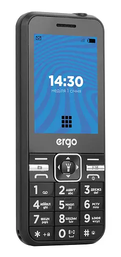 Телефон Ergo E281 Dual Sim Black UA UCRF - фото 2