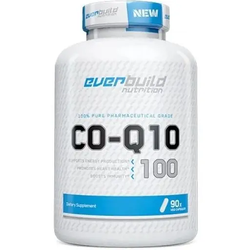 Кофермент Q10 EverBuild Nutrition Co-Q10 High Potency, 90 вегакапсул для сердца и энергии