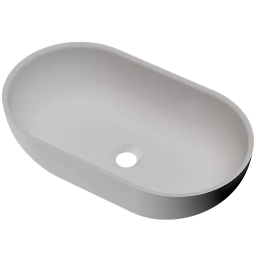 Раковина глянцева накладна Amidicon Savanna 56 560x320 з литого каменю SAVANNA_56_HL, Білий - фото 2