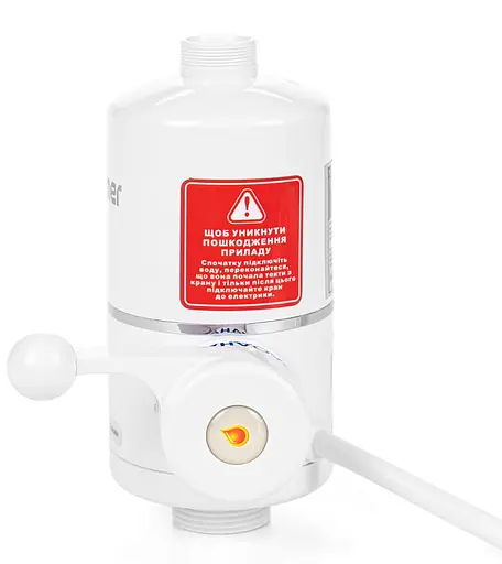 Водонагреватель проточный Holmer HHW-303SH 3000 W механическое управление IPX4 White - фото 4