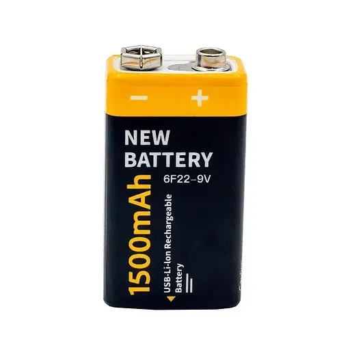 Аккумулятор Крона Suyijia 9V 6f22 Li-Ion 1500мАч Type-C перезаряжаемый