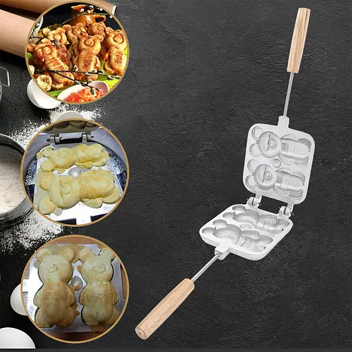 Форма алюмінієва для випікання печива на плиті "Ведмедик Барні великий", Ласунка Сірий 81908 - фото 2