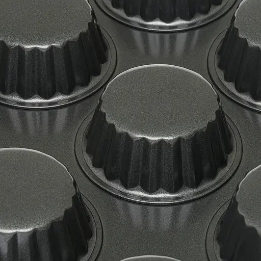 Форма для випікання кексів та мафінів на 12 комірок з антипригарним покриттям 35.5х27х3 см, A-plus Чорний 84294 - фото 7