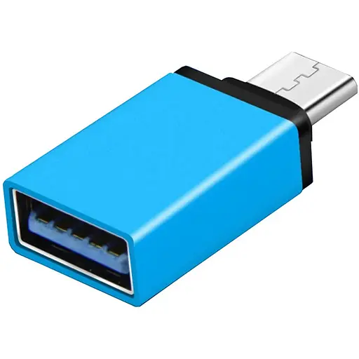 Переходник USB3.1 Type-C-USB 3.0 AF (OTG) Blue