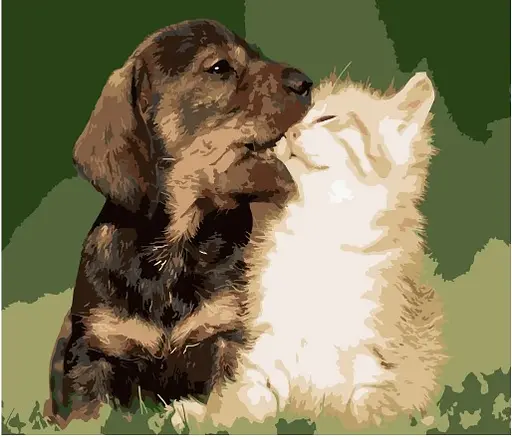 Набір для розпису по номерах Хвостаті друзі, Strateg, 40x50 см, DY225