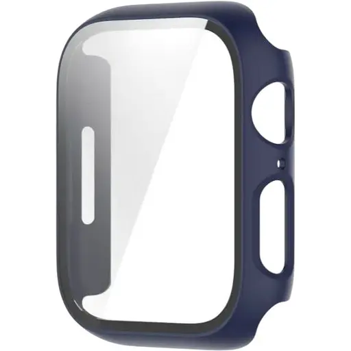Чохол накладка DK Пластик Soft-Touch Glass Full Cover для Apple Watch 45mm (dark blue)