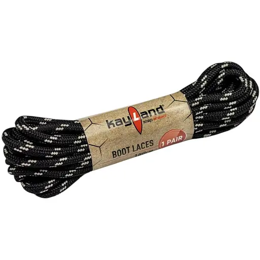 Шнурівки Kayland Lace 180 см Чорний/Сірий (KAY-SHN-180-BW)