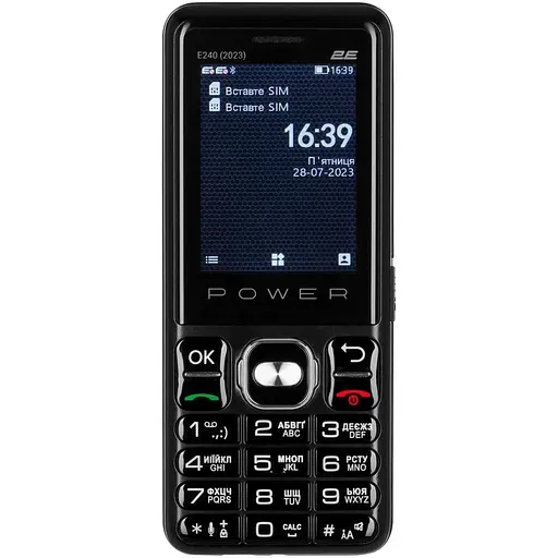 Телефон 2E E240 2023 DS Black UA UCRF