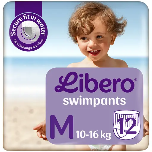 Підгузки-трусики для плавання Libero Swimpants Medium 3 (10-16 кг), 12 шт. - фото 1