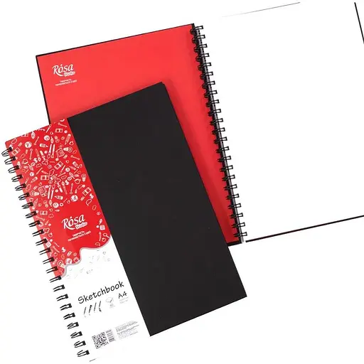 Блокнот на спирали A4 Rosa Studio (21х29.7см) 100г/м2 80л черный - фото 3