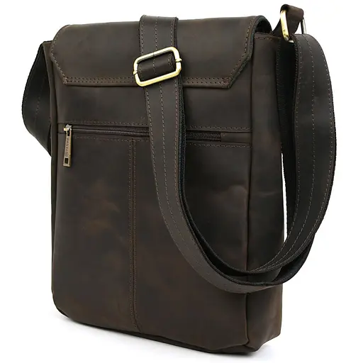 Чоловіча шкіряна сумка А4 через плече TARWA 33х26х8 см sum0028172 - фото 6