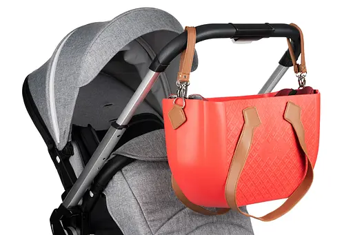 Сумка MyMia ручки эко-кожа, коврик, ремни для коляски, красно-коричневый Nuvita det0018670 - фото 8