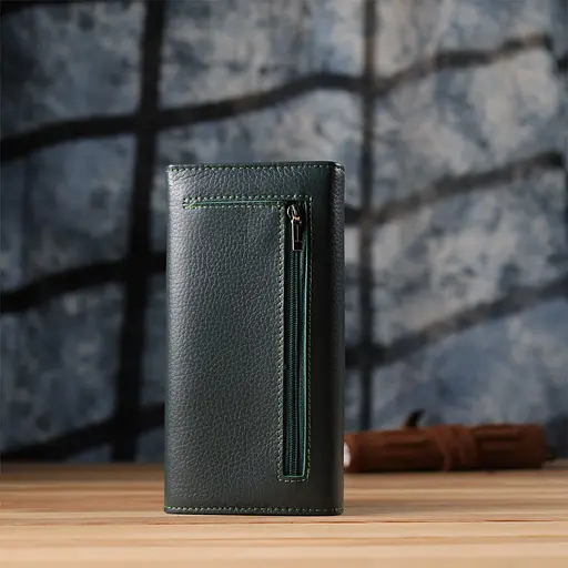 Вертикальный кошелек из натуральной кожи ST Leather 17.5х9х3 см acs0029697 - фото 10