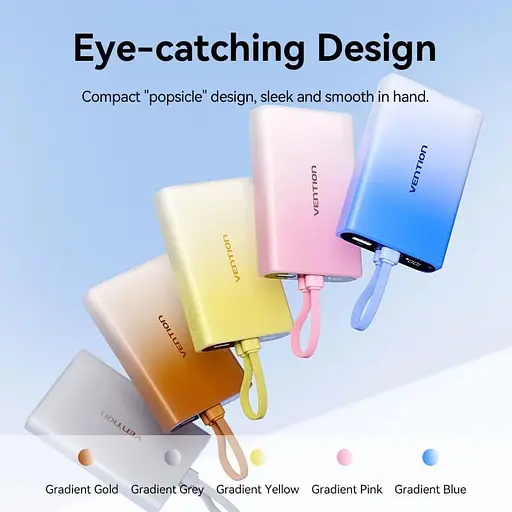 Павербанк Vention Yellow 10 000 mAh / 22.5 Вт (FHZY0) - фото 6