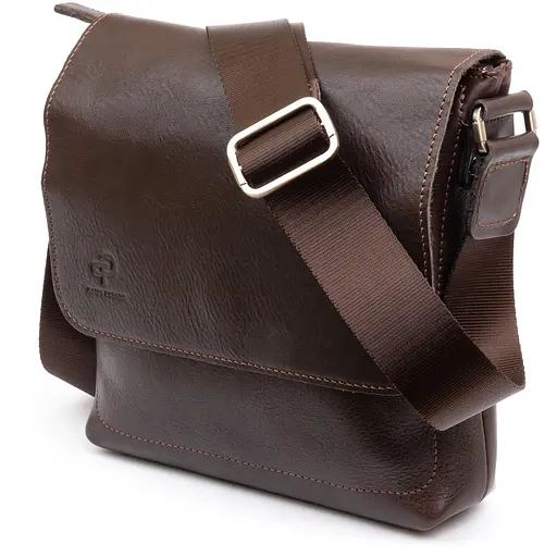 Чоловіча шкіряна сумка GRANDE PELLE 21х23х4,5 см sum0012521 - фото 1