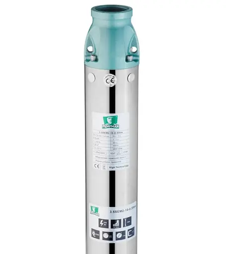 Насос глубинный центробежный многоступенчатый Pumpman 3,5SEM2-10-0,55 кВт Hmax 53 м Qmax 3,5 куб.м 550 Вт (CV033198) - фото 3