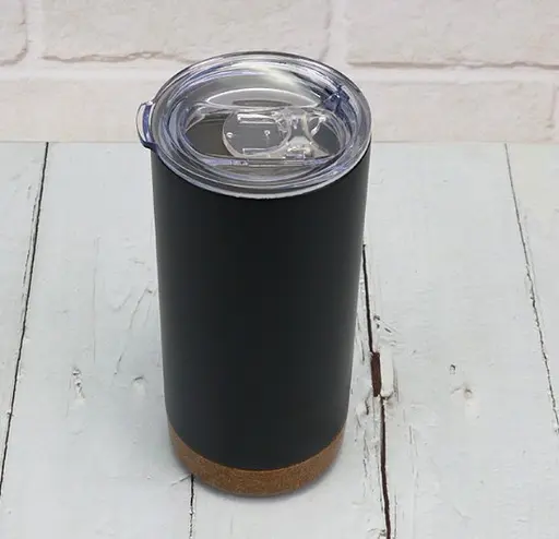 Склянка з корковим дном 480 мл Black із нержавіючої сталі з подвійними стінками - фото 6