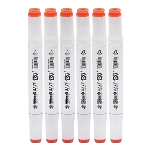 Скетч-маркер двусторонний Bavi №22, на спиртовой основе, 10 шт.