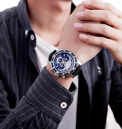 Чоловічий годинник Skmei 9189 сріблясті - фото 3