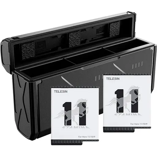 Зарядное устройство Telesin GP-PT-G01 15Вт + 2 аккумулятора Stamina для GoPro 11/10/9 (S0-ECB-01-TGP) [91538]