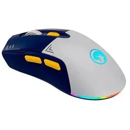 Комп'ютерна миша Marvo M803W WB RGB підсвічування 7 кнопок USB 2.4G бездротова ігрова синій/білий - фото 2
