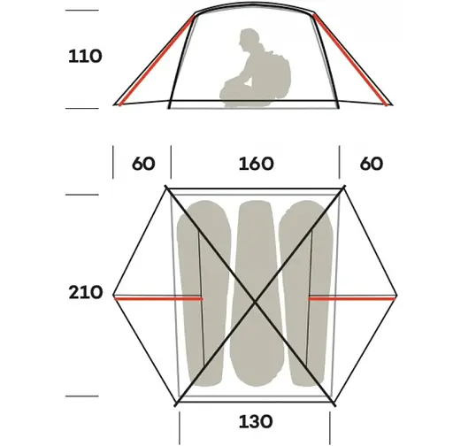 Намет тримісний Ferrino Nemesi 3 Pro Green (91213QVVFR) - фото 7