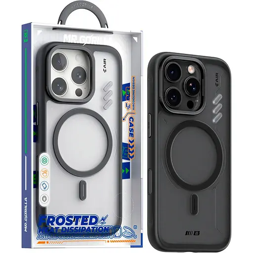 Чохол Blueo Frosted Heat Dissipation with MagSafe для Apple iPhone 16 Pro Black [132552] - фото 5