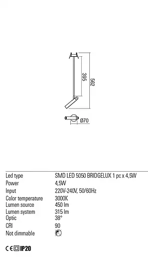 Спот Redo FERRO PR LED 4.2W 3000K BK (5.1.2) 01-1769 - фото 3