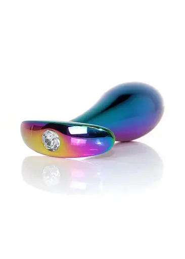 Анальна пробка Jewellery Multicolour Plug Clear L 10.5 см (мульті) - фото 7