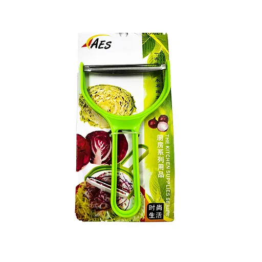 Ручна шатківниця овочечистка подрібнювач для капусти, овочів та фруктів з плаваючим лезом 16 см, Kitchen Master Салатовий 87658 - фото 1