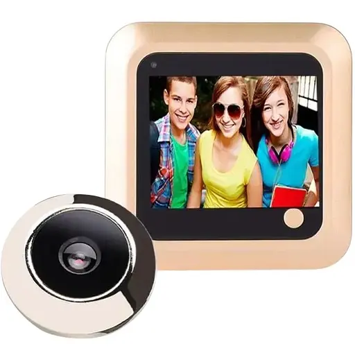 Видеоглазок Kivos P100 дверный цветной для квартиры с 2.4'' экраном и сохранением фото