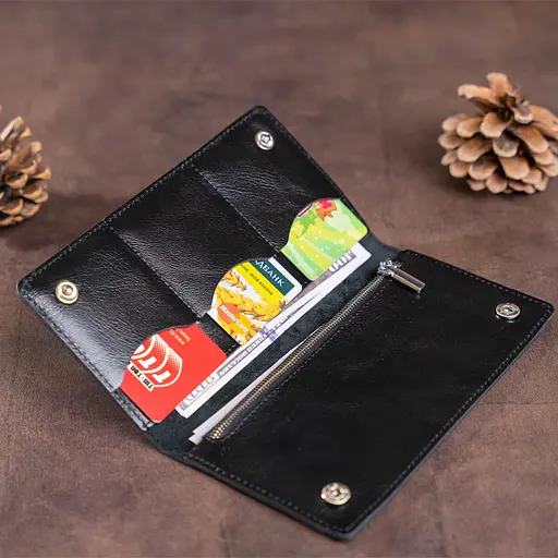 Чоловічий шкіряний гаманець Shvigel 19х9.5х1 см acs0016057 - фото 9