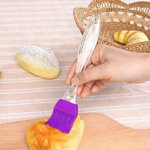 Кисточка кондитерская силиконовая для выпечки маленькая 17 см Фиолетовая, Kitchen Master  84749 - фото 4