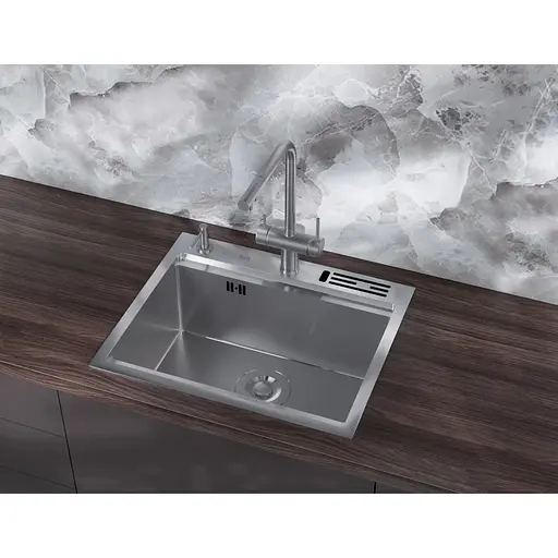 Мийка для кухні Nett NS-5747 накладна з нержавійки кухонна станція - фото 3